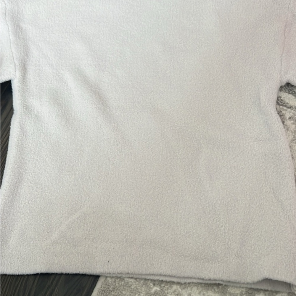 Tahari Plush Crewneck Top in Light Gray